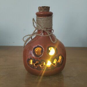 Gerson 6" Lighted Ceramic Halloween Luminary Tested Works